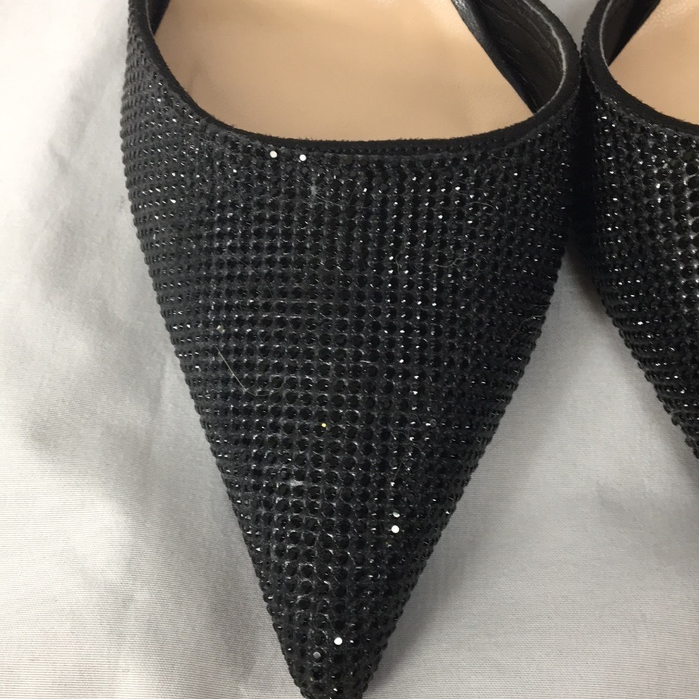 Anne Klein Iflex Women’s Black Sequins Heel Strap Pumps Size 8 Great Condition - Picture 4 of 11